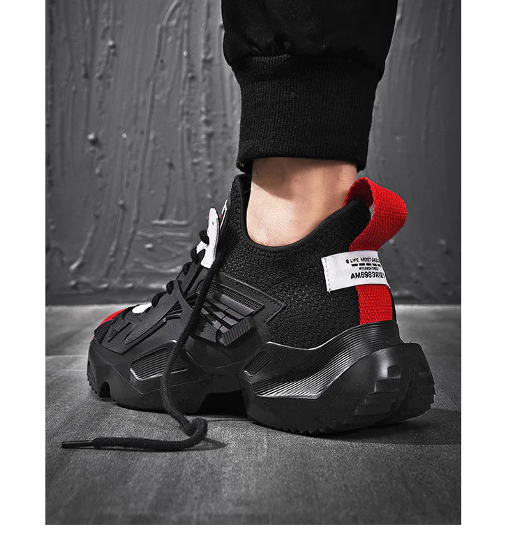High-Top Thick Sole Men's Sneakers - Dad Shoes