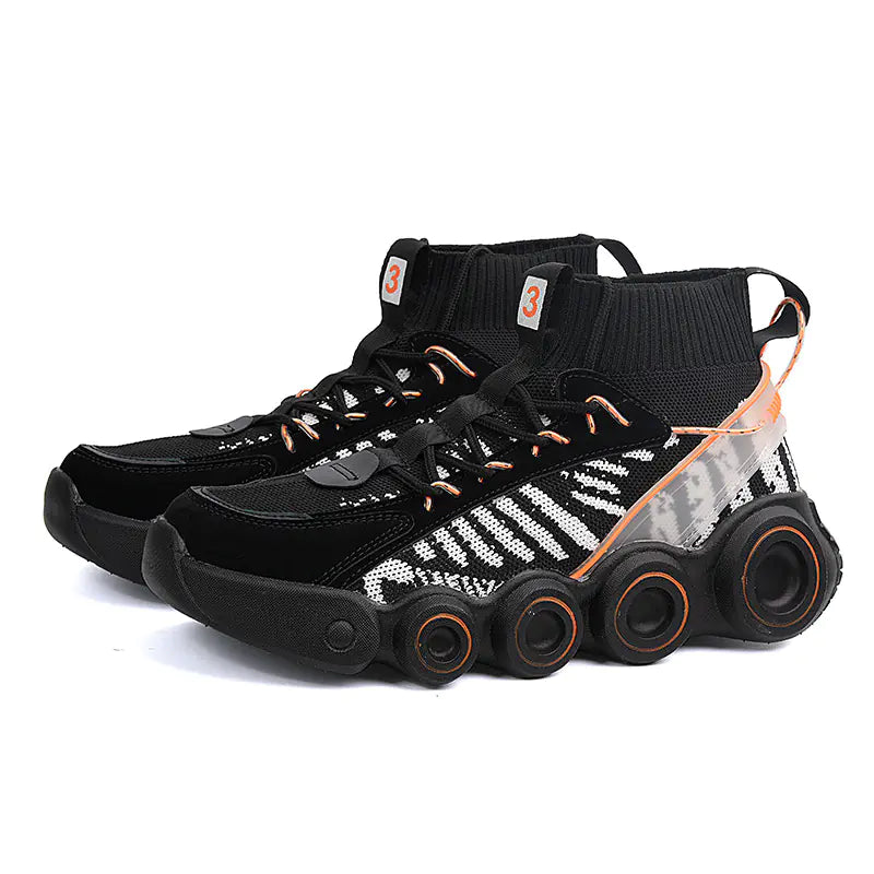 Men's High-Top Thick Sole Dad Sneakers 2023 Trend