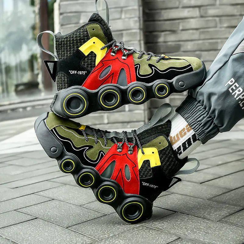 Men's High-Top Thick Sole Dad Sneakers 2023 Trend