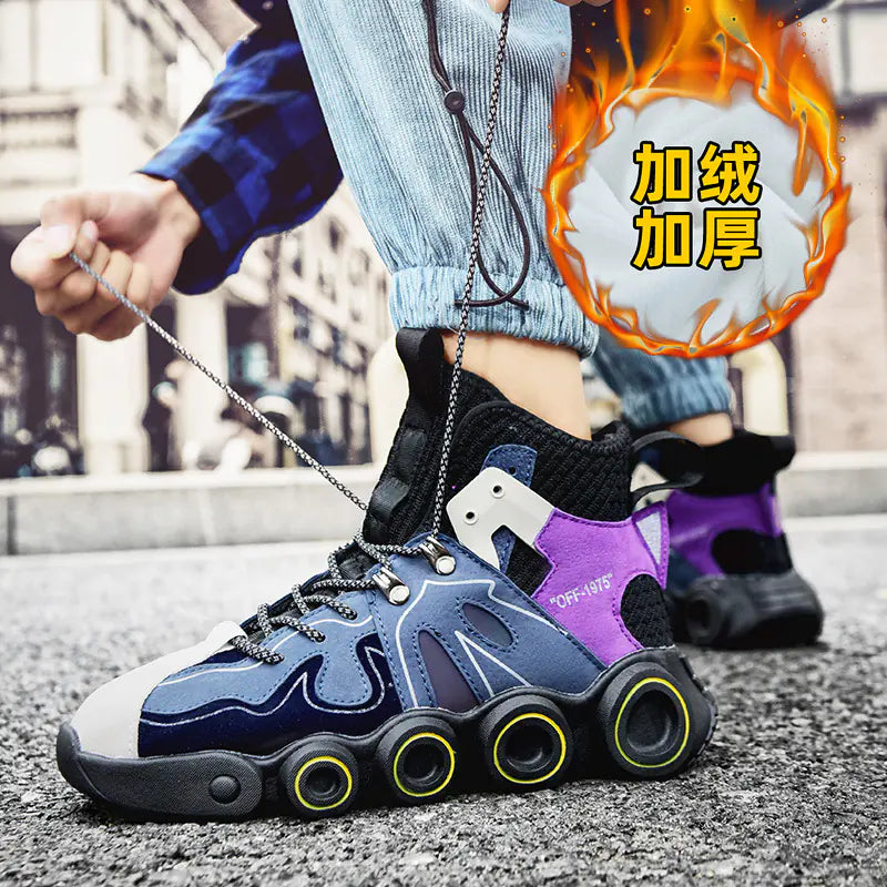 Men's High-Top Thick Sole Dad Sneakers 2023 Trend
