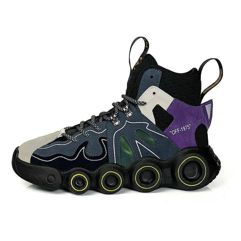 Men's High-Top Thick Sole Dad Sneakers 2023 Trend