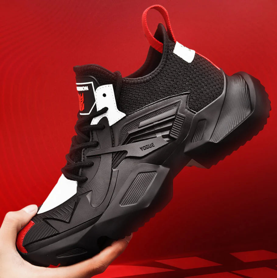 High-Top Thick Sole Men's Sneakers - Dad Shoes