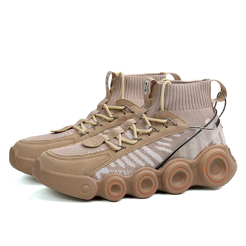 Men's High-Top Thick Sole Dad Sneakers 2023 Trend